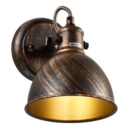 Brilagi - Настінний точковий світильник TECHNO 1xE27/60W/230V бронзовий/патина