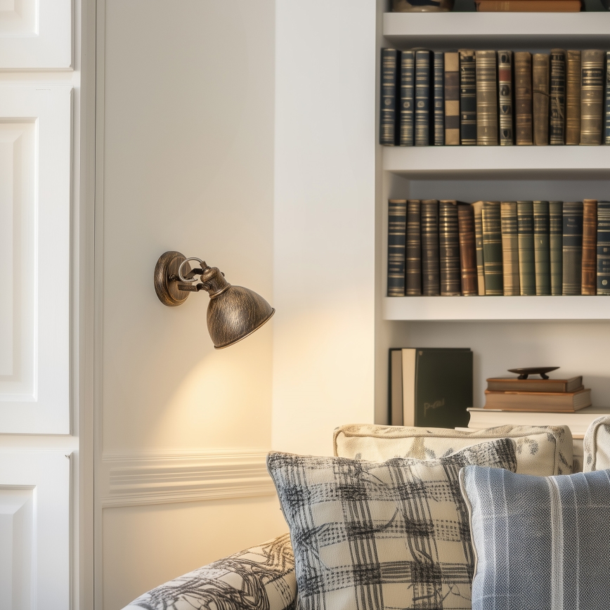 Brilagi - Настінний точковий світильник TECHNO 1xE27/60W/230V бронзовий/патина