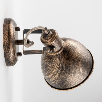 Brilagi - Настінний точковий світильник TECHNO 1xE27/60W/230V бронзовий/патина