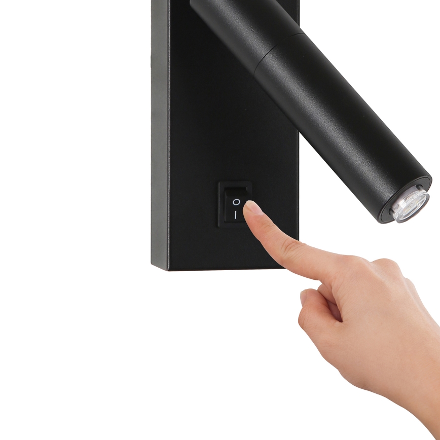 Brilagi - Настінний точковий LED світильник з регулюванням яскравості MAYA 1xG9/7W/230V чорний
