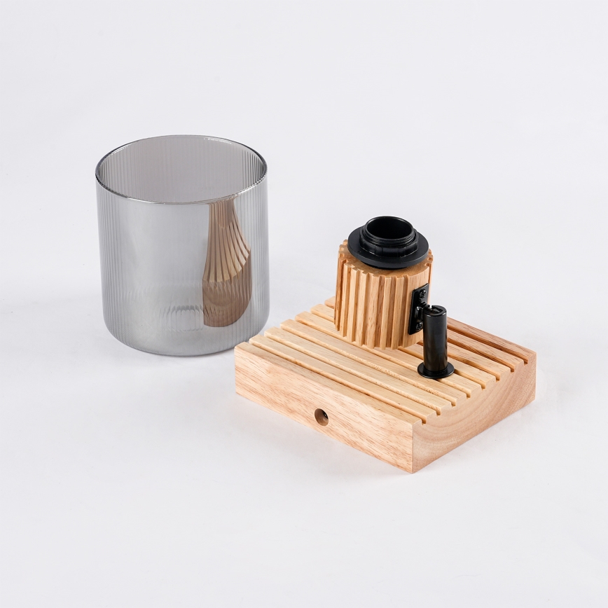 Brilagi - Настінний точковий світильник HYGGE 1xE14/15W/230V деревина гевеї/димчастий