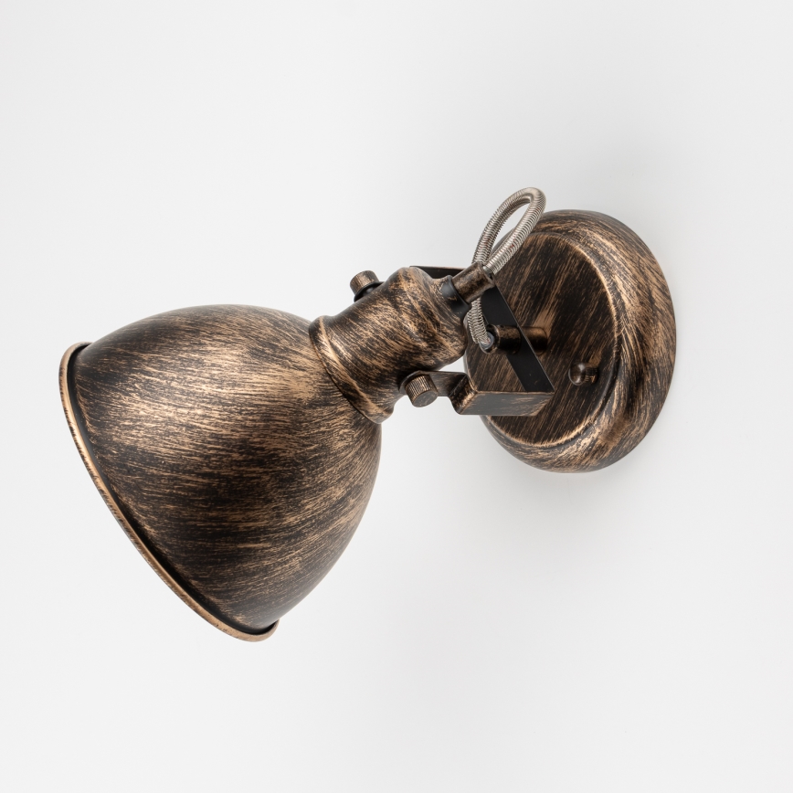 Brilagi - Настінний точковий світильник TECHNO 1xE27/60W/230V бронзовий/патина