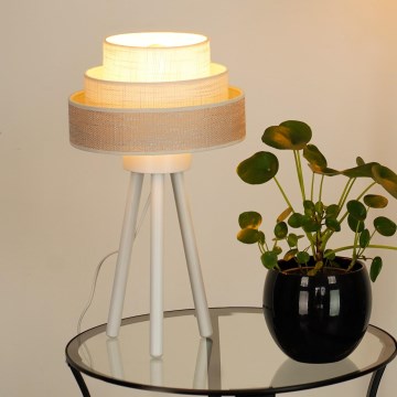 Brilagi - Настольная лампа ALASKA LUNETA 1xE27/15W/230V серая/кремовая