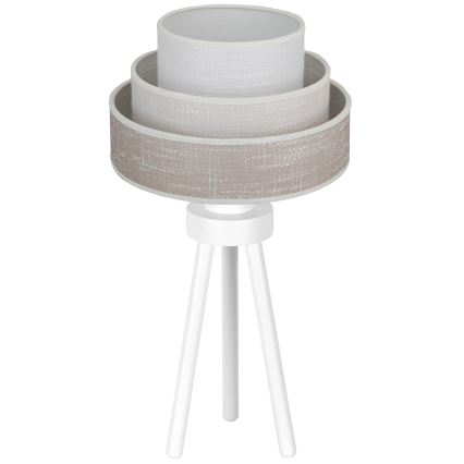 Brilagi - Настольная лампа ALASKA LUNETA 1xE27/15W/230V серая/кремовая