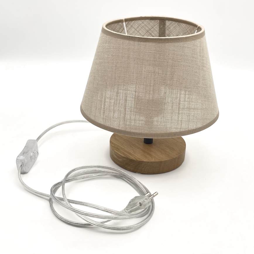 Brilagi - Настольная лампа ANTHONY 1xE27/60W/230V дуб/бежевый