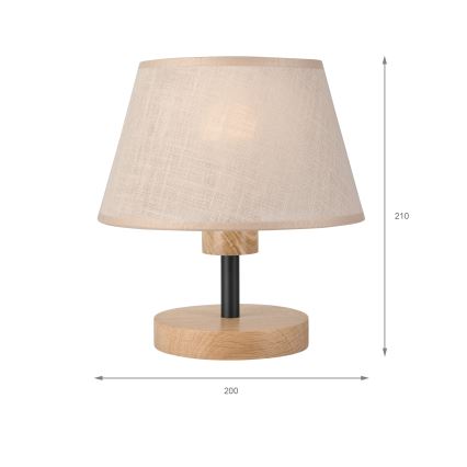 Brilagi - Настольная лампа ANTHONY 1xE27/60W/230V дуб/бежевый