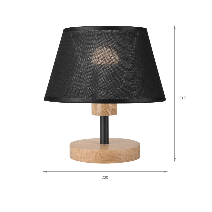 Brilagi - Настольная лампа ANTHONY 1xE27/60W/230V дуб/черный