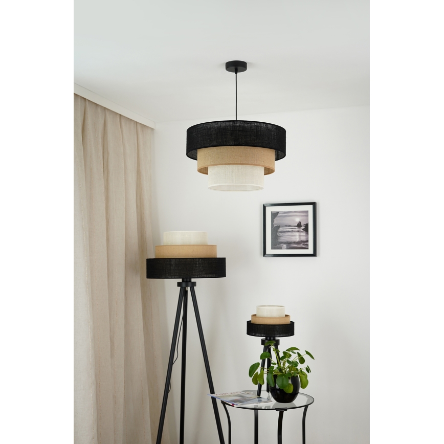 Brilagi - Настольная лампа ASPEN LUNETA 1xE27/15W/230V черный/бежевый/кремовый