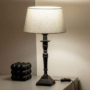 Brilagi - Настольная лампа CERIA 1xE27/60W/230V, диаметр 25 см, черная/серая