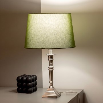 BRILAGI - Настольная лампа CERIA 1xE27/60W/230V диаметром 30 см серебристая/зеленая