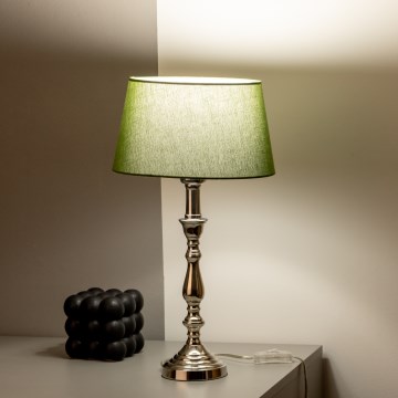 Brilagi - Настольная лампа CERIA 1xE27/60W/230V Ø 25 см глянцевый хром/зелёный
