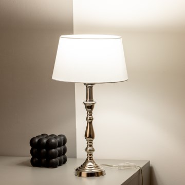 Brilagi - Настольная лампа CERIA 1xE27/60W/230V Ø 25 см полированный хром/белый