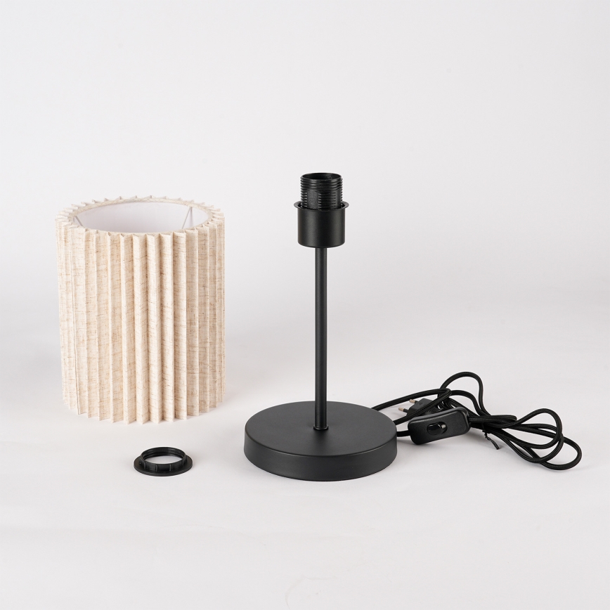 Brilagi - Настольная лампа NORDIC WAVE 1xE27/15W/230V льняная/чёрная