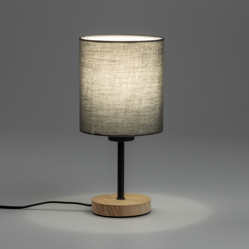 Brilagi - Настольная лампа NUBILA WOOD 1xE27/25W/230V дуб/антрацит
