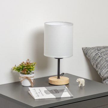 Brilagi - Настольная лампа NUBILA WOOD 1xE27/25W/230V дуб/белый