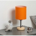 Brilagi - Настольная лампа NUBILA WOOD 1xE27/25W/230V дуб/чёрный/оранжевый