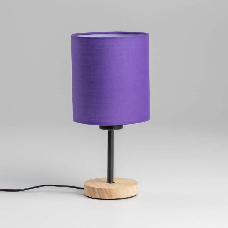 Brilagi - Настольная лампа NUBILA WOOD 1xE27/25W/230V дуб/фиолетовый