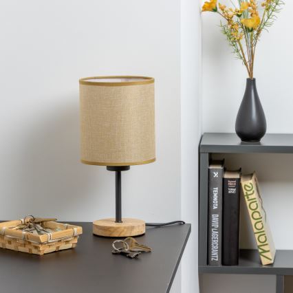 Brilagi - Настольная лампа NUBILA WOOD 1xE27/25W/230V дуб/светло-коричневый