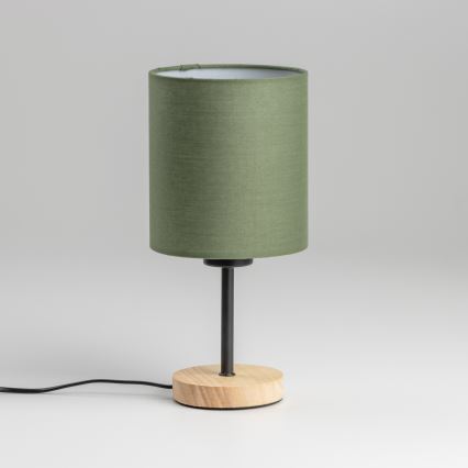 Brilagi - Настольная лампа NUBILA WOOD 1xE27/25W/230V дуб/зеленый