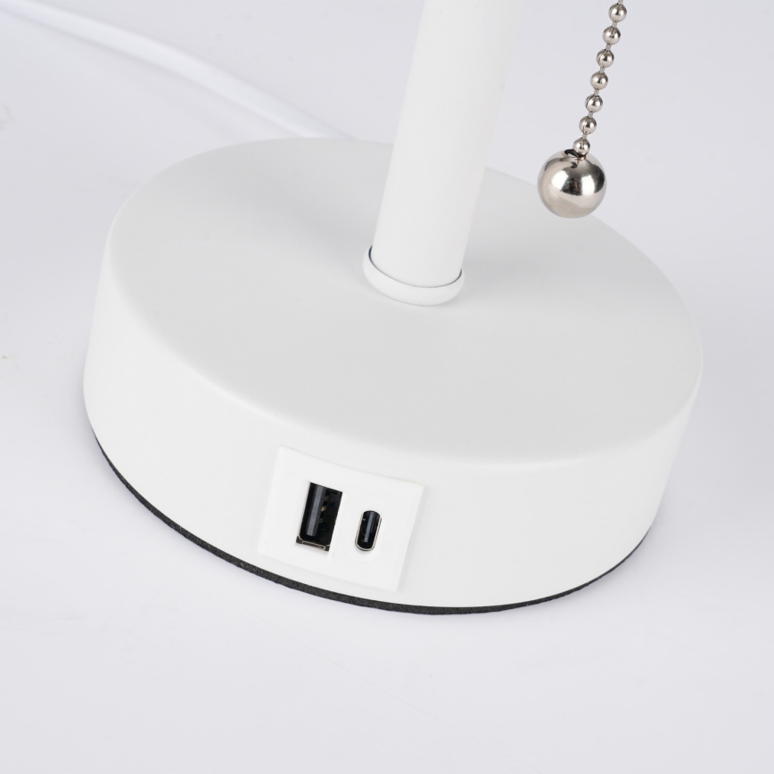 Brilagi - Настольная лампа с USB-портом TABLON 1xE27/25W/230V белая/кремовая
