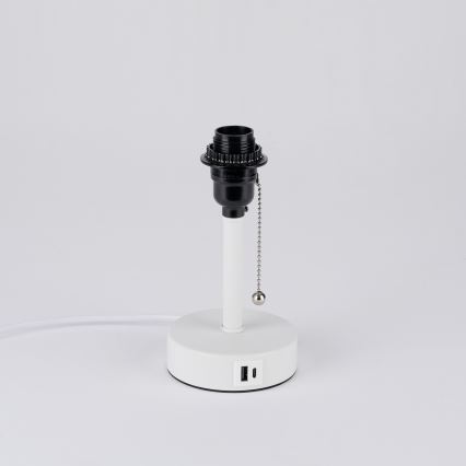 Brilagi - Настольная лампа с USB-портом TABLON 1xE27/25W/230V белая/кремовая