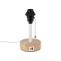 Brilagi - Настольная лампа с USB-портом TABLON 1xE27/25W/230V дуб/белый