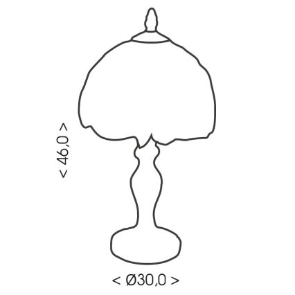 Brilagi - Настольная лампа в стиле Тиффани SIENNA 1xE27/60W/230V