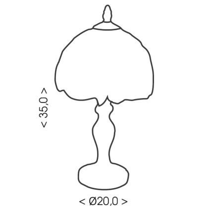 Brilagi - настольная лампа в стиле Тиффани SUNFLOWER 1xE27/60W/230V