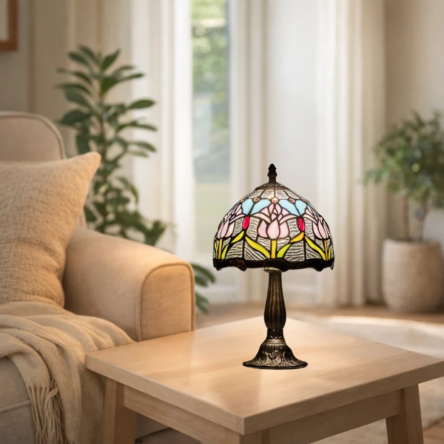 Brilagi - настольная витражная лампа Tiffany LORAS 1xE14/40W/230V