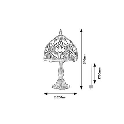 Brilagi - настольная витражная лампа Tiffany LORAS 1xE14/40W/230V