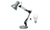 Brilagi - Настільна LED лампа ROMERO 1xE27/10W/230V срібний