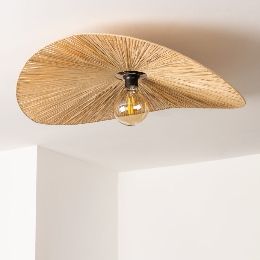 Brilagi - Накладна LED-люстра CERIA BOHO 1xE27/40W/230V, діаметр 80 см, рафія