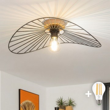 Brilagi - накладна LED-люстра CERIA WIRE 1xE27/40W/230V 40x56 см чорний/дуб