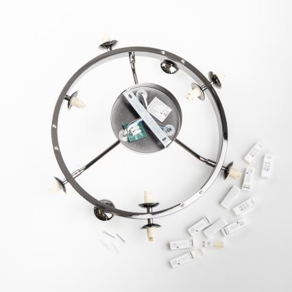 Brilagi - накладна LED-люстра MILLA 10xG9/3W/230V чорний хром/димчаста