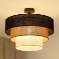 Brilagi - Накладна люстра ASPEN LUNETA 1xE27/15W/230V діаметром 45 см чорна/бежево-кремова