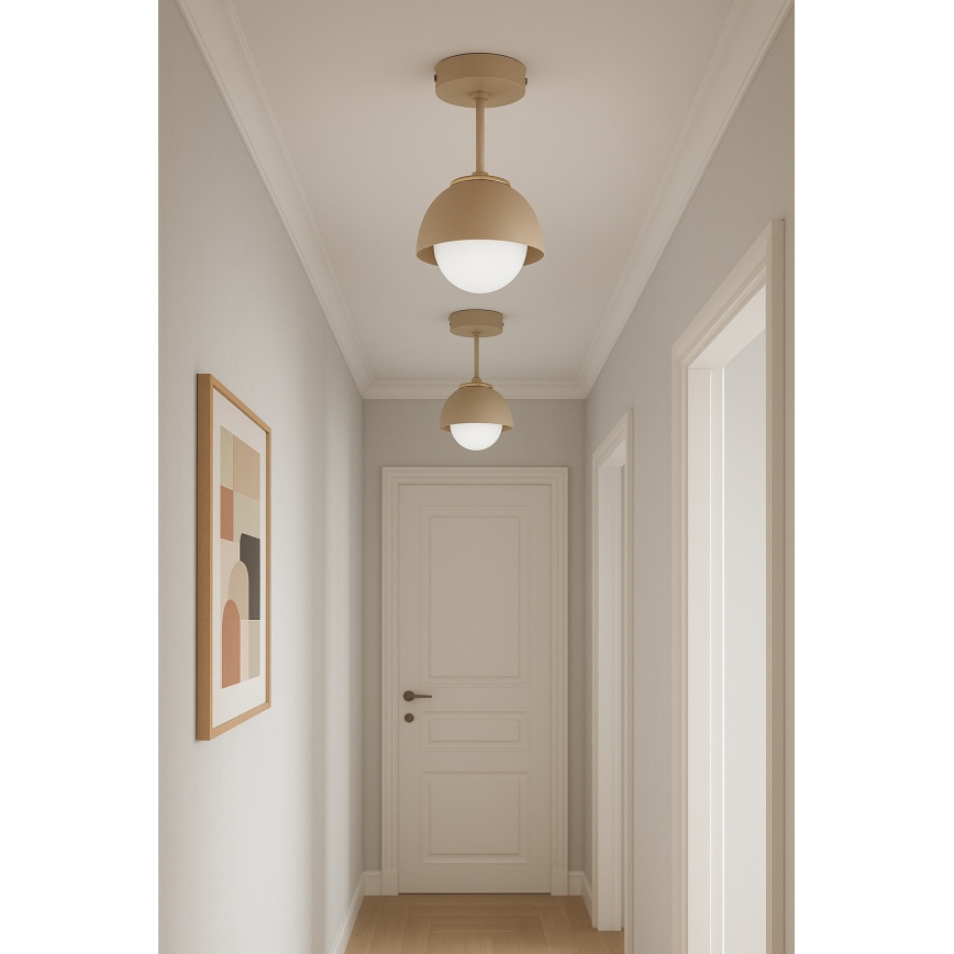 Брілагі - Накладна люстра COSMO 1xE27/60W/230V бежева/золота