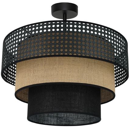Brilagi - Накладна люстра DAKOTA LUNETA 1xE27/15W/230V діаметром 45 см чорна/ротанг