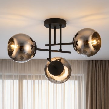 BRILAGI - накладна люстра DIOR 3xE27/60W/230V чорна/димчасто-сіра