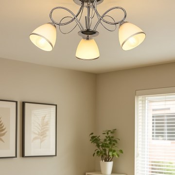 Брілагі - Накладна люстра ФРЕД 3xE27/60W/230V діаметр 59 см блискучий хром