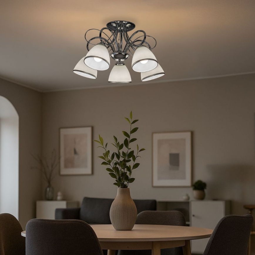 Brilagi - накладна люстра FRED 5xE27/60W/230V діам. 59 см блискучий хром