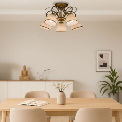 Brilagi - Накладна люстра FRED 5xE27/60W/230V діаметр 59 см золота