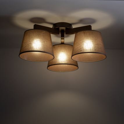 Brilagi - Накладна люстра LATTE 3xE27/60W/230V сосна/коричнева