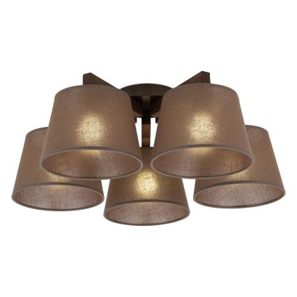 Brilagi - Накладна люстра LATTE 5xE27/15W/230V сосна/коричневий