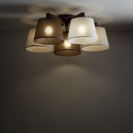 Brilagi - Накладна люстра LATTE 5xE27/60W/230V сосна/мікс