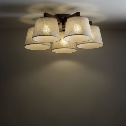 Brilagi - Накладна люстра LATTE 5xE27/60W/230V сосна/кремова