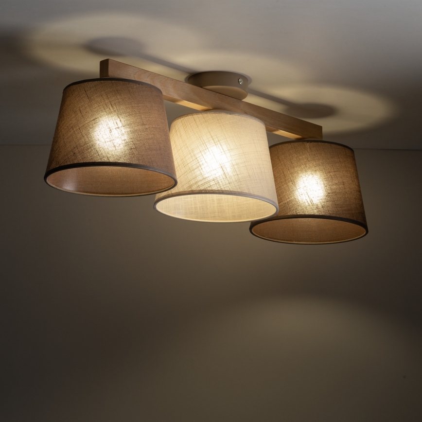 Brilagi - Накладна люстра LATTE SABIA 3xE27/60W/230V сосна/мікс