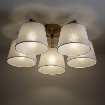 Brilagi - Накладна люстра LATTE SABIA 5xE27/15W/230V сосна/біла