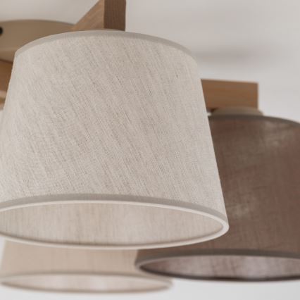 Brilagi - Накладна люстра LATTE SABIA 5xE27/15W/230V сосна/мікс