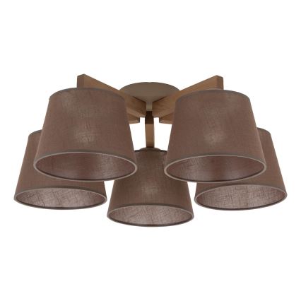 Brilagi - Накладна люстра LATTE SABIA 5xE27/15W/230V сосна/коричневий