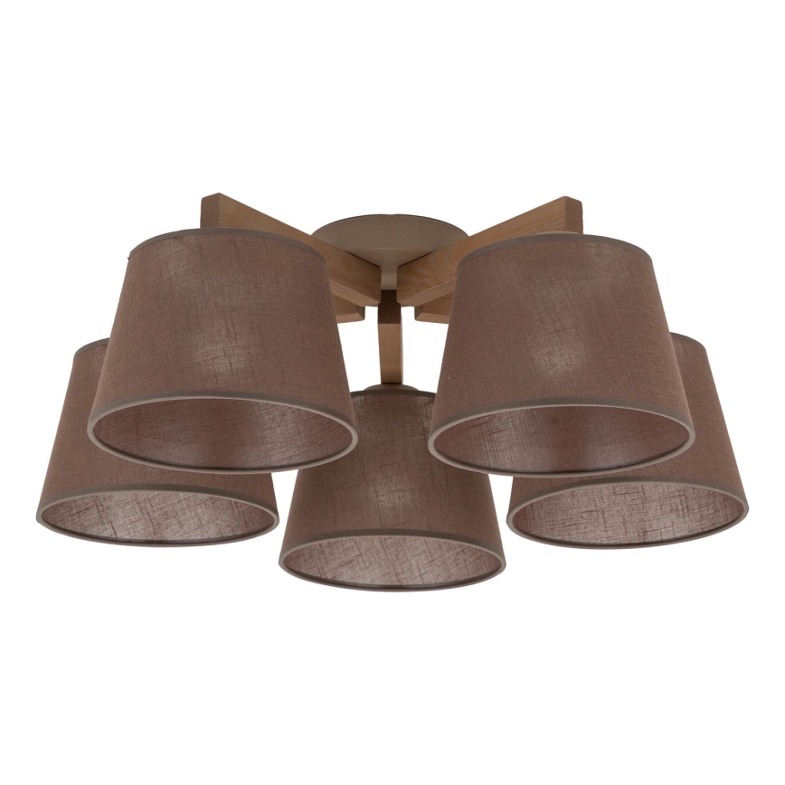 Brilagi - Накладна люстра LATTE SABIA 5xE27/15W/230V сосна/коричневий